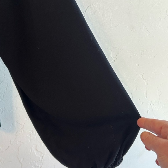 Old Navy Square Neck Peasant Black Blouse with Smocked Back Sz S - Picture 2 of 12